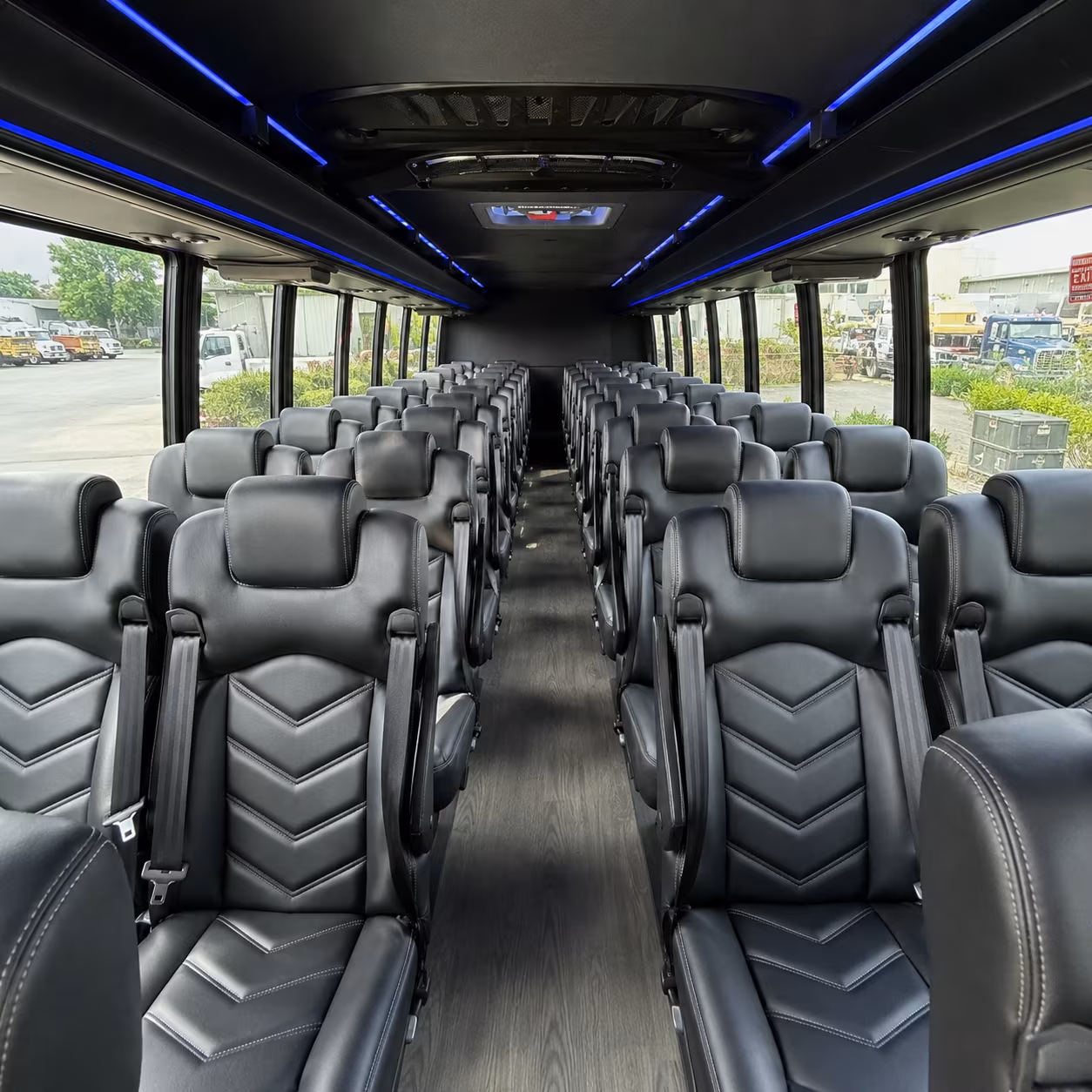 chino hills 28 passenger minibus inside