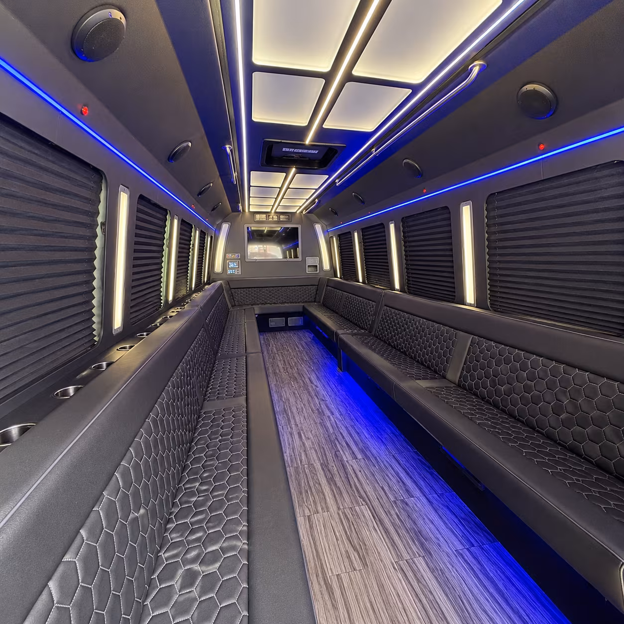 chino hills 30 passenger party bus interior