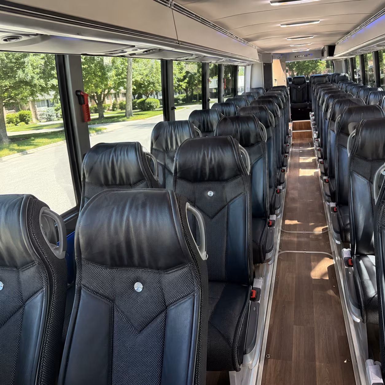 chino hills 40 passenger charter bus inside