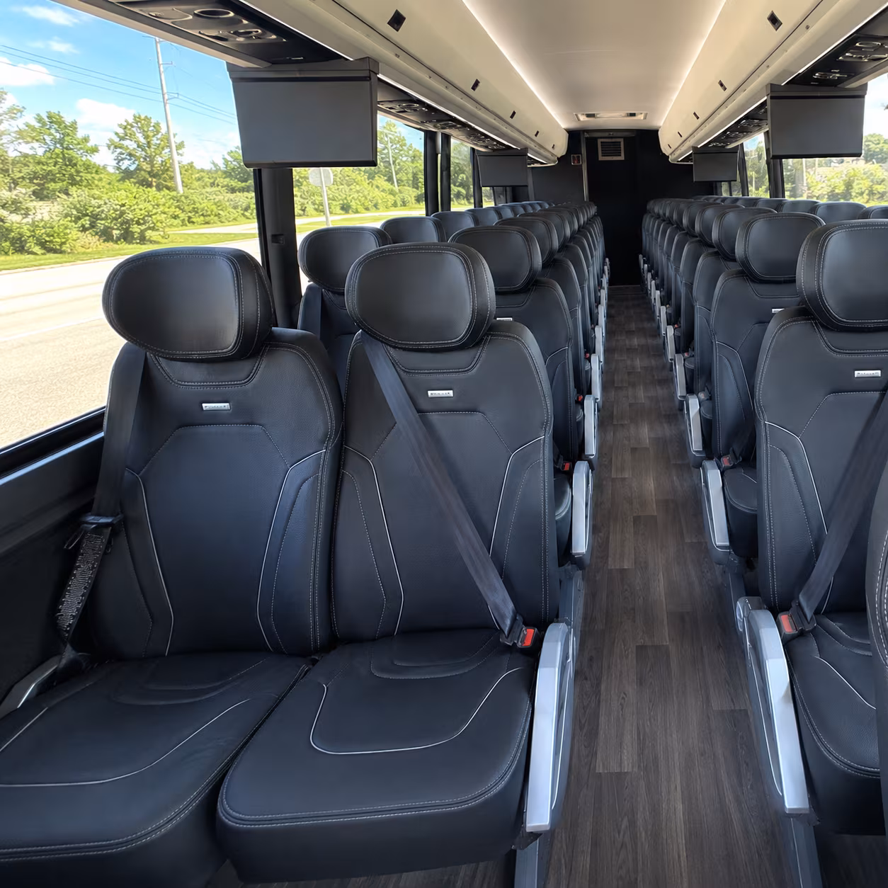 chino hills 47 passenger charter bus inside