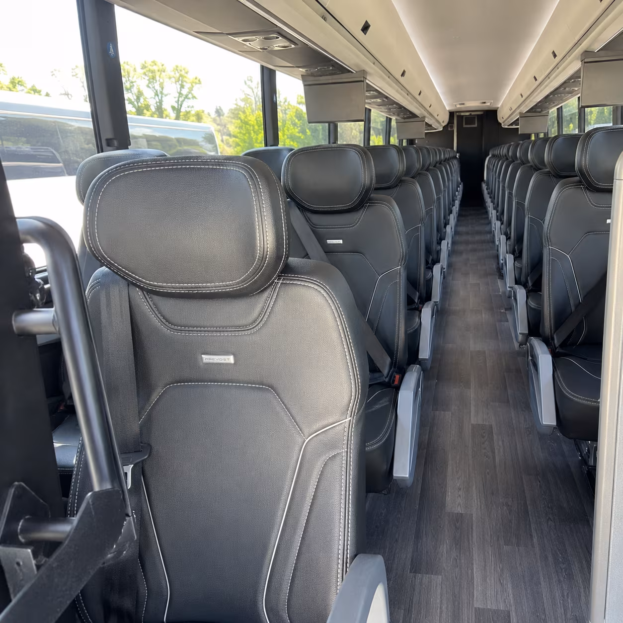 chino hills 47 passenger charter bus interior