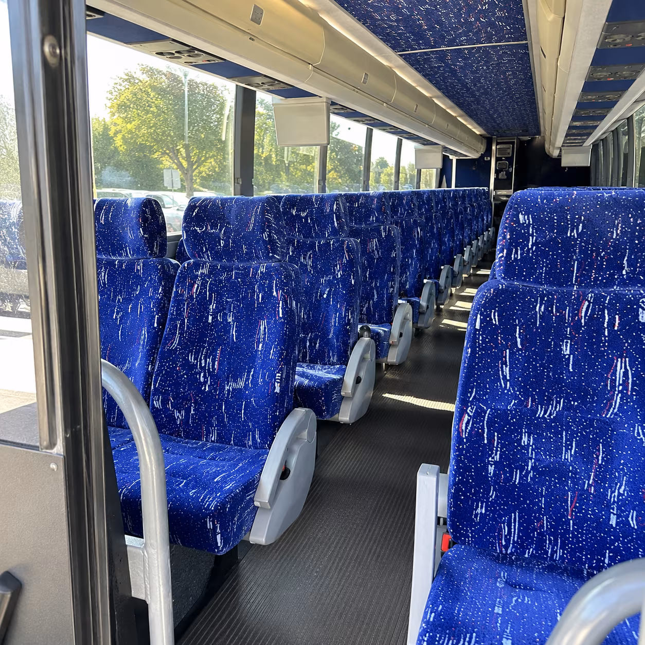 chino hills 50 passenger charter bus inside