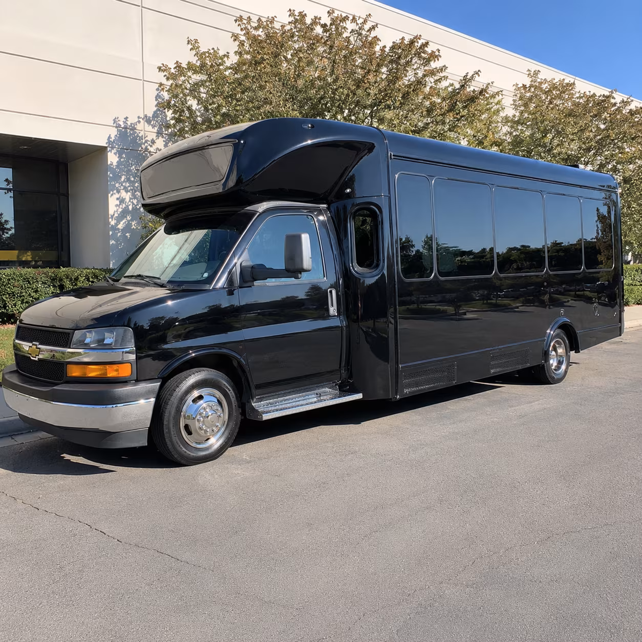 hotel to office and multi stop corporate shuttle buses in the chino hills area